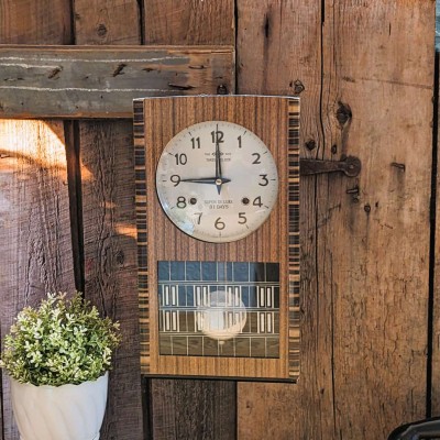 Horloge Takeda du Japon bois vintage
